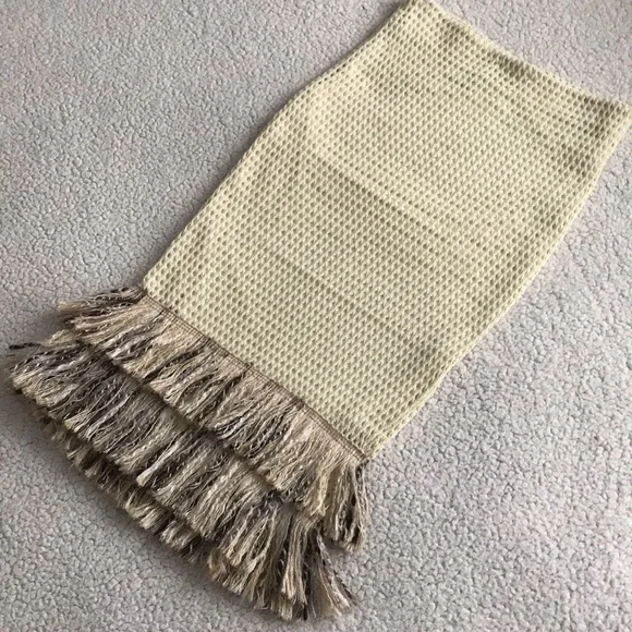 Zara mesh fringed hem midi skirt M - Picture 11 of 16